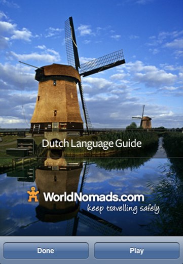 A screenshot from our Dutch language guide application for iPhone & iPod touch